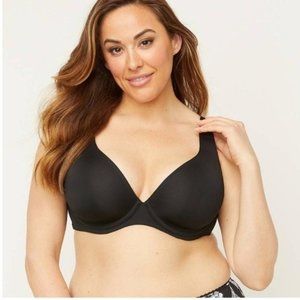 Catherines 52DDD Plunge Wired Bra Black Plus…